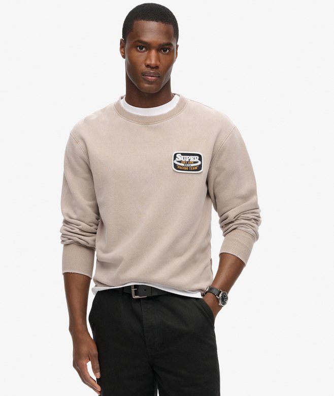 superdry Sudadera de corte holgado y cuello redondo Mechanic