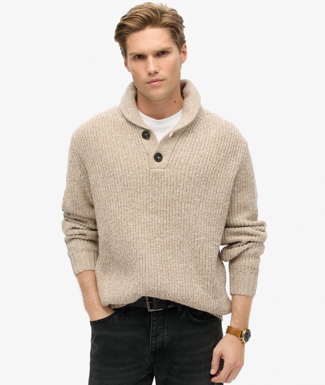 superdry Jersey con cuello de chal