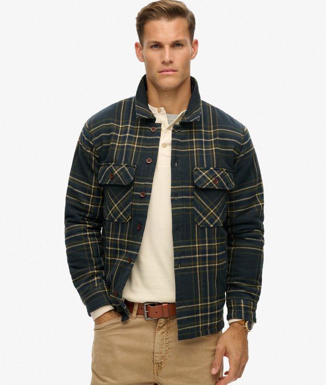 superdry Sobrecamisa acolchada a cuadros Surplus