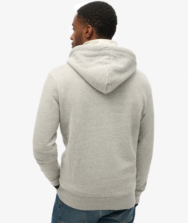superdry Sudadera de algodón orgánico con capucha cremallera y logotipo Vintage Logo bordado Mejor oferta
