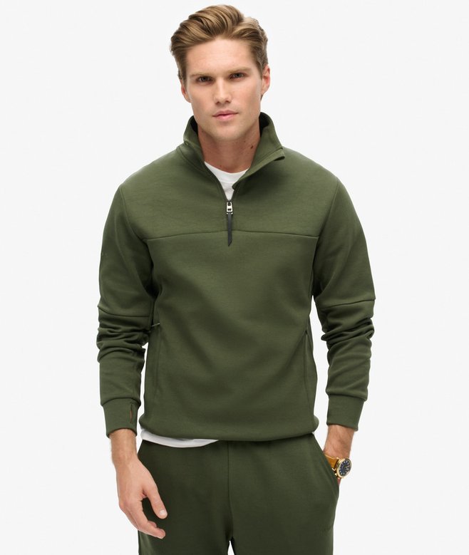 superdry Sudadera suelta con media cremallera Tech