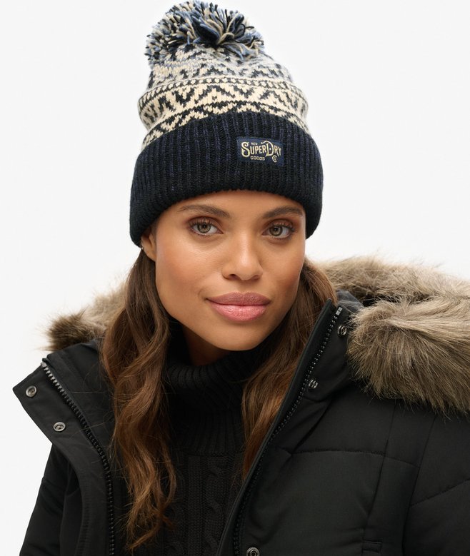 superdry Gorro de punto estampado Libre de impuestos