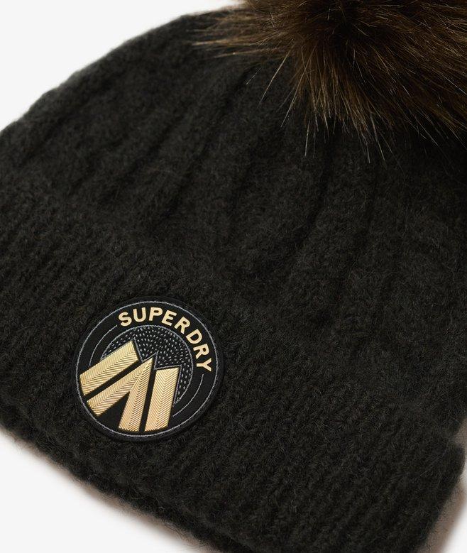 superdry Gorro de punto trenzado Luxe Ofertas especiales