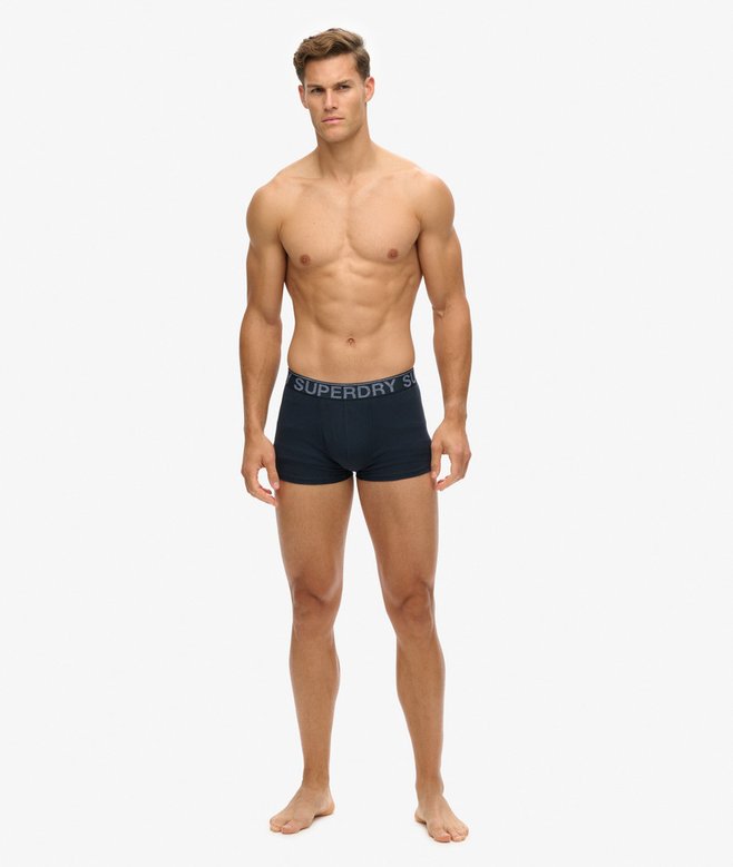 superdry Pack de tres calzoncillos de corte clásico de algodón orgánico Grandes ahorros