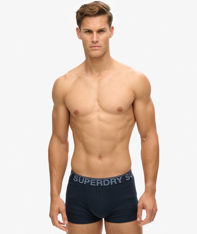 superdry Pack de tres calzoncillos de corte clásico de algodón orgánico Grandes ahorros