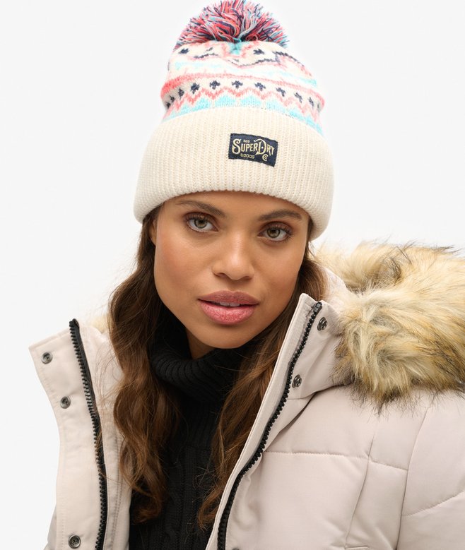 superdry Gorro de punto estampado Precio ultrabajo