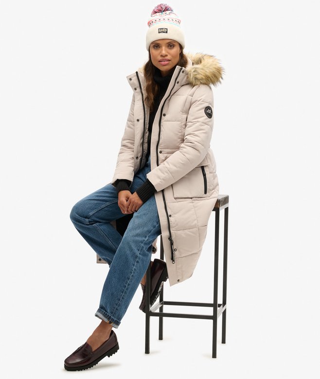 superdry Gorro de punto estampado Precio ultrabajo