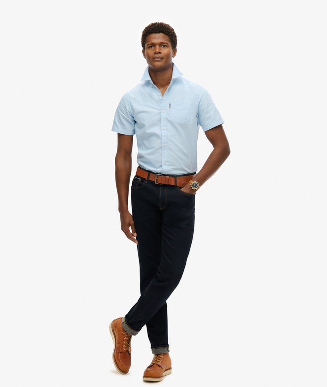 superdry Camisa Oxford de manga corta Oferta especial de fábrica