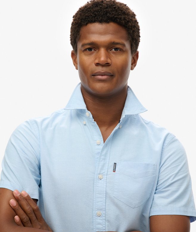 superdry Camisa Oxford de manga corta Oferta especial de fábrica