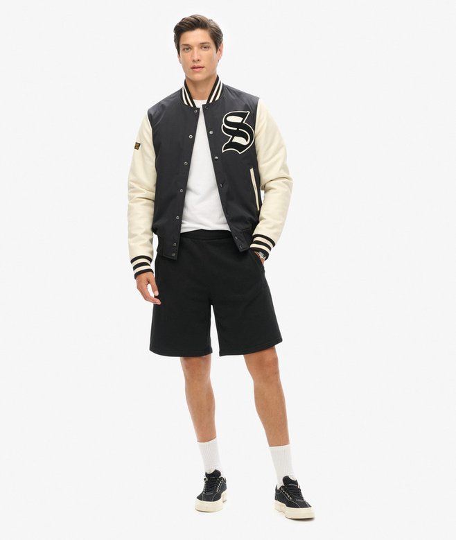 superdry Pantalones cortos de punto con logotipo Essential