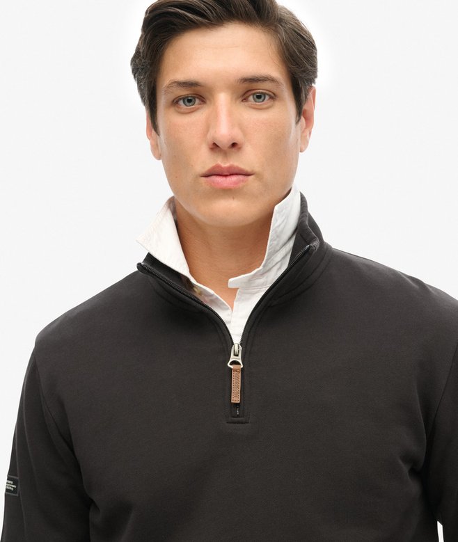 superdry Sudadera con media cremallera y logotipo Core Descuentos del mes