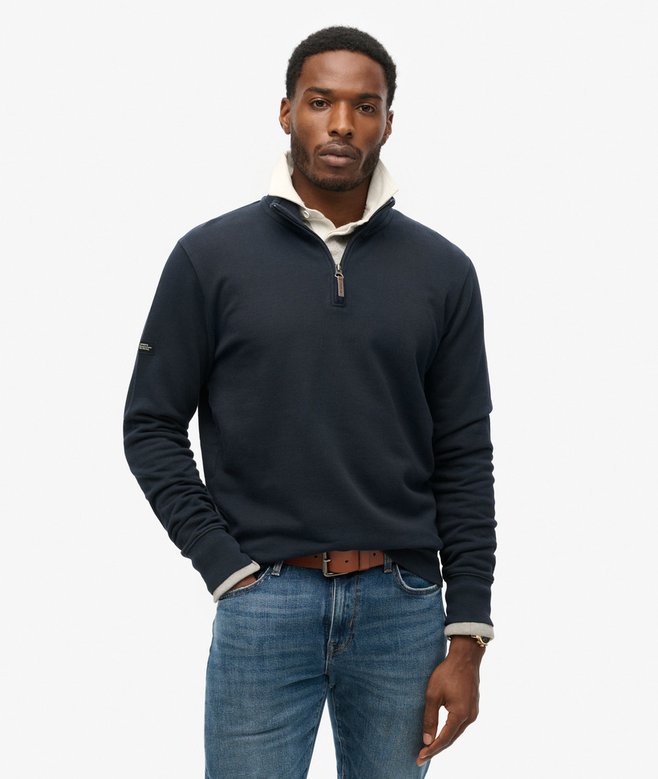 superdry Sudadera con media cremallera y logotipo Core