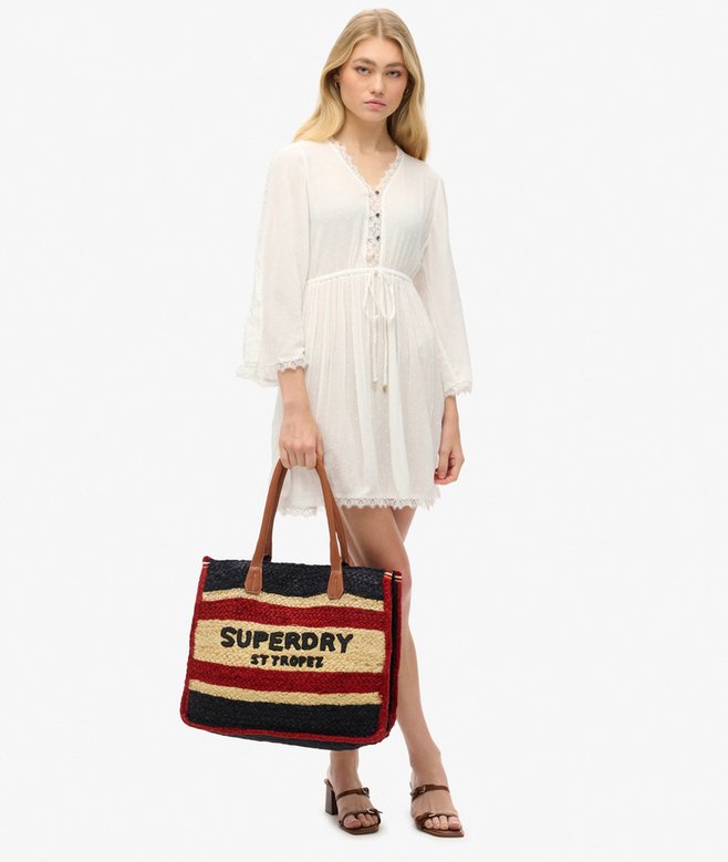 superdry Bolso tote de rafia Luxe Outlet online