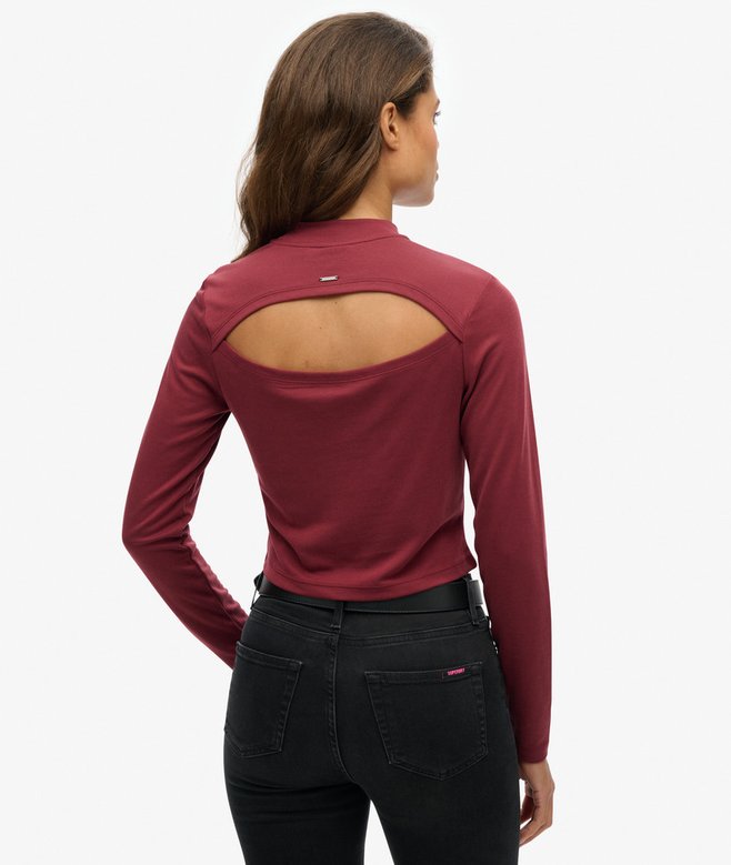 superdry Camiseta de manga larga con espalda abierta Mejor oferta