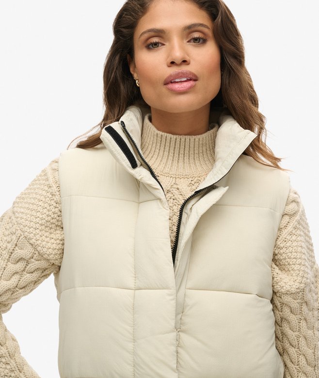 superdry Chaleco largo acolchado Ripstop Envío gratis