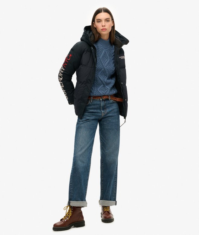 superdry Parka cortavientos acolchada con capucha City Liquidación