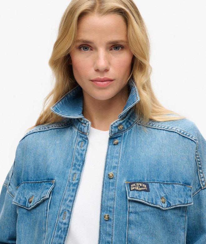 superdry Chaqueta camisera vaquera oversize Descuentos del mes