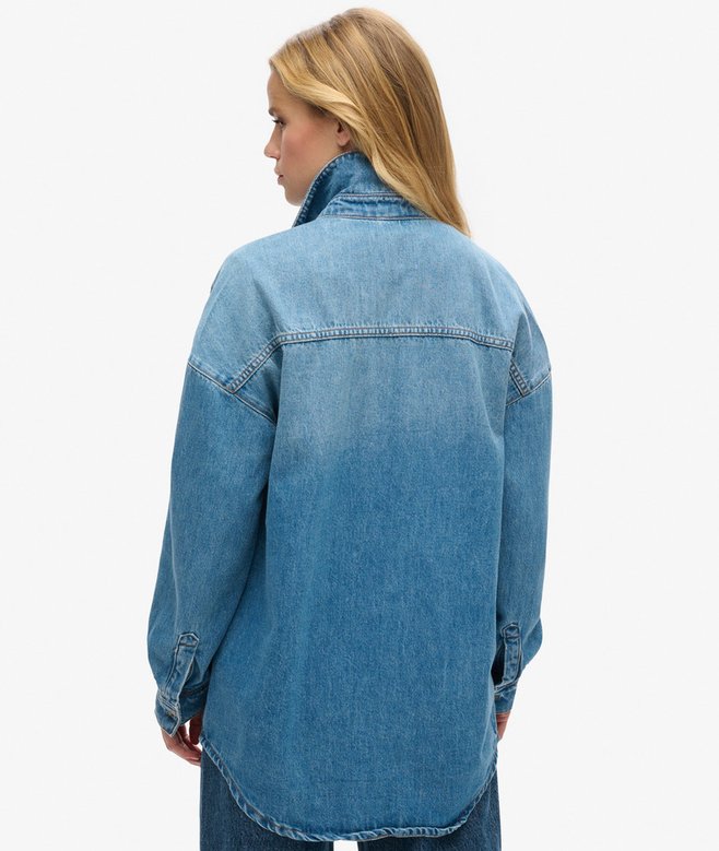 superdry Chaqueta camisera vaquera oversize Descuentos del mes
