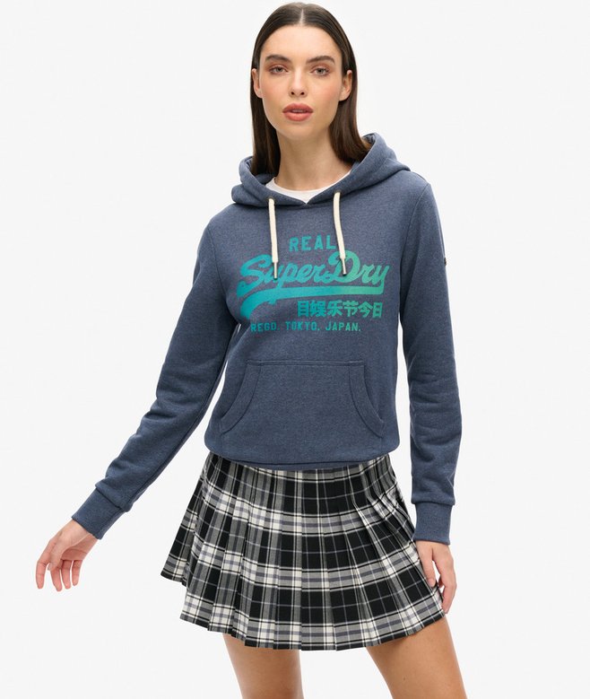 superdry Sudadera gráfica con capucha y Vintage Logo en tono más intenso Ofertas especiales