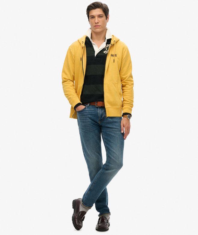 superdry Sudadera lavada con capucha cremallera y logotipo Essential Tienda