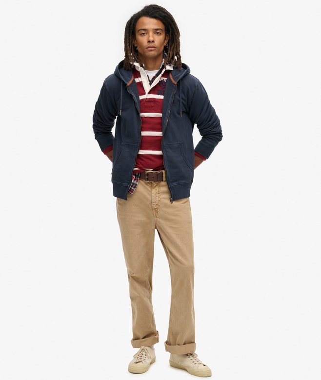 superdry Sudadera lavada con capucha cremallera y logotipo Essential Envío gratis