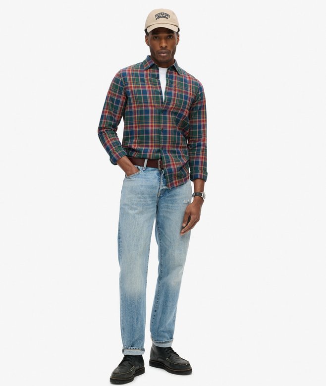 superdry Camisa de algodón orgánico a cuadros vintage Precio de fábrica