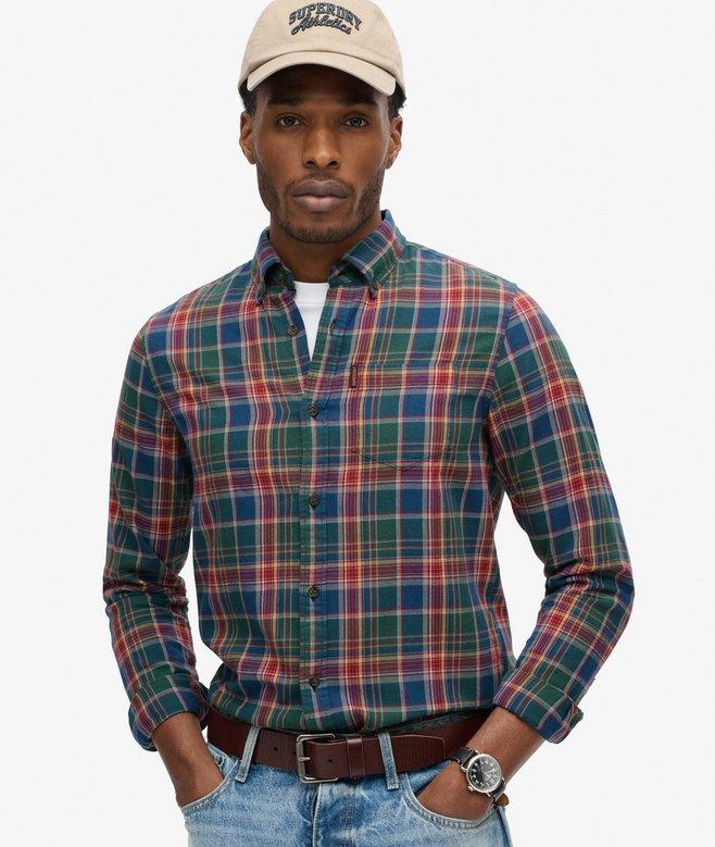 superdry Camisa de algodón orgánico a cuadros vintage Precio de fábrica