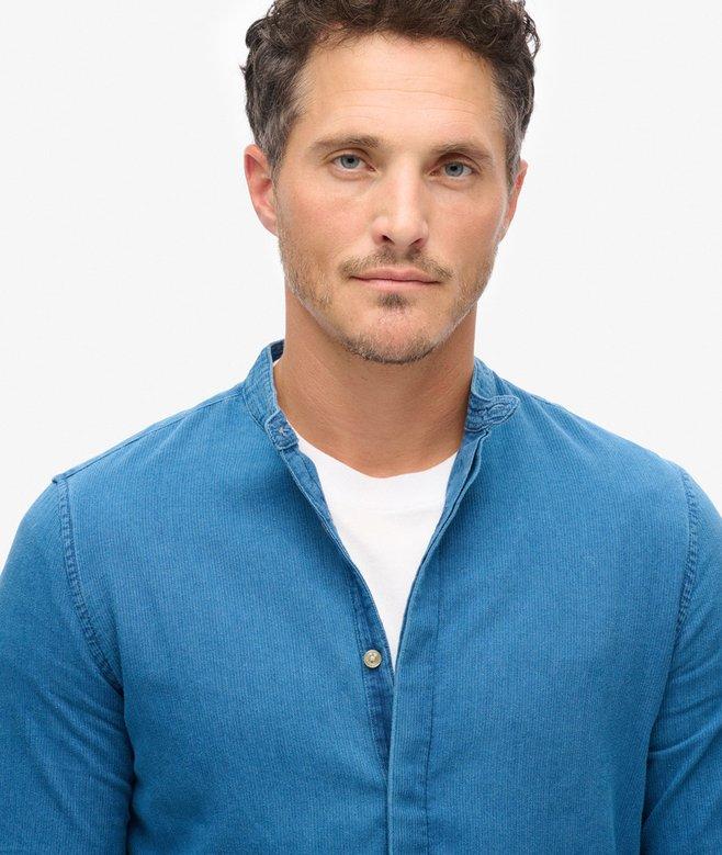 superdry Camisa índigo con cuello panadero Merchant Store Solo hoy