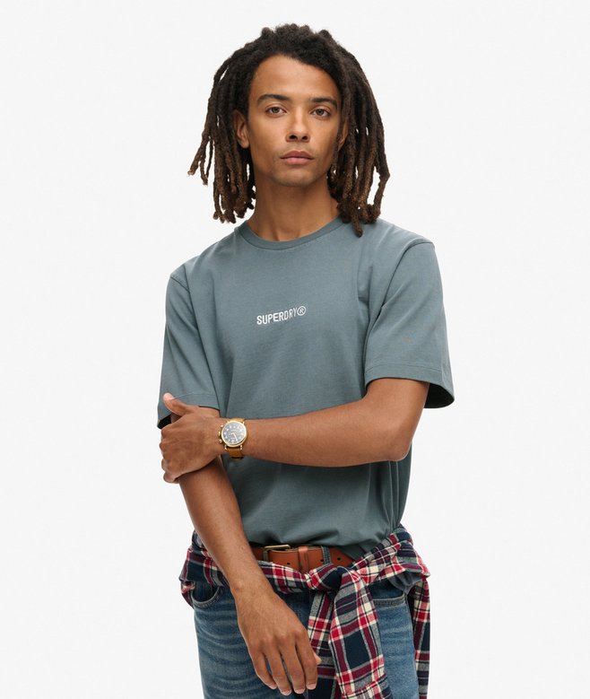 superdry Camiseta suelta con micrologotipo estampado Oferta exclusiva