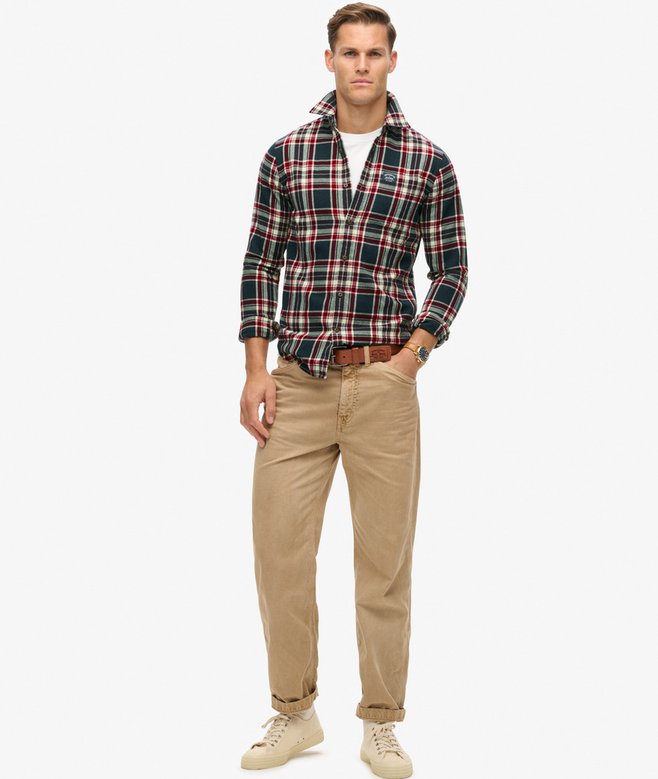 superdry Camisa de leñador de algodón de manga larga Ofertas especiales