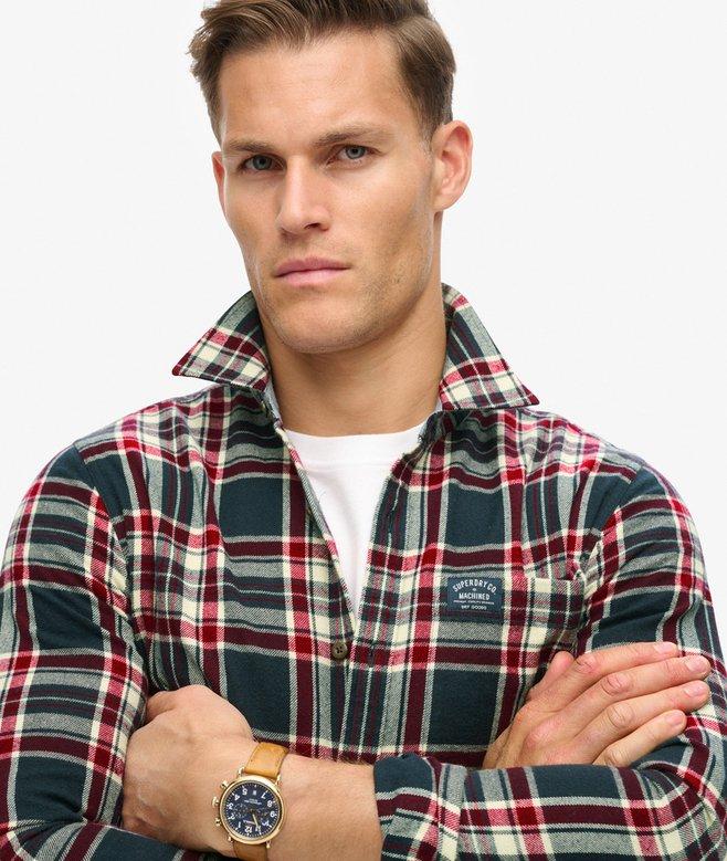 superdry Camisa de leñador de algodón de manga larga Ofertas especiales