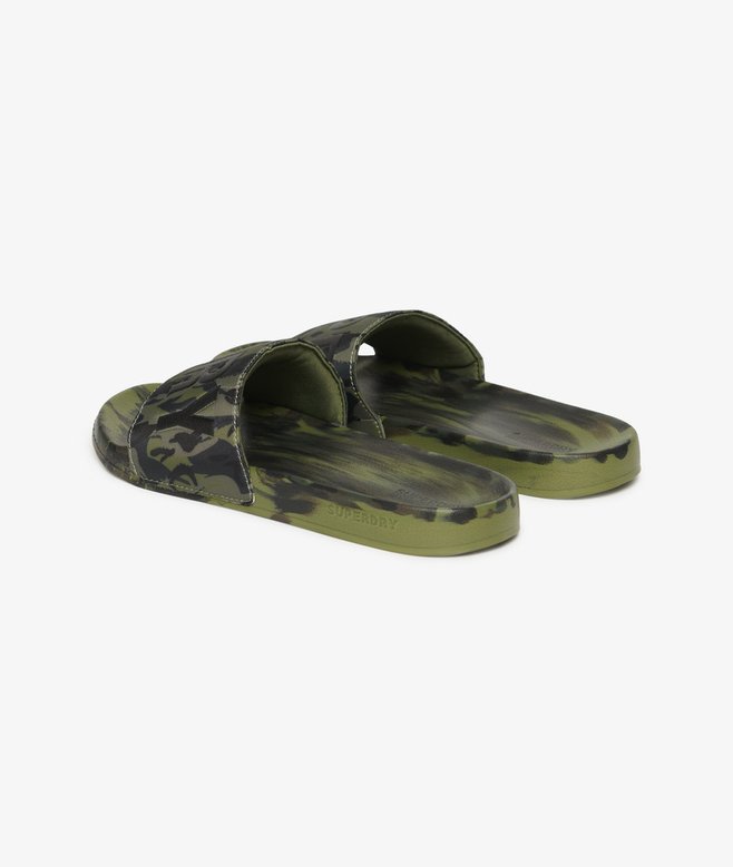 superdry Chanclas de piscina veganas con estampado de camuflaje En oferta