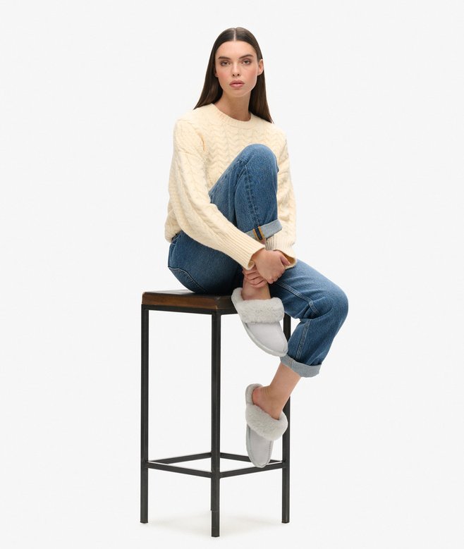 superdry Pantuflas sin talón de ante Solo hoy