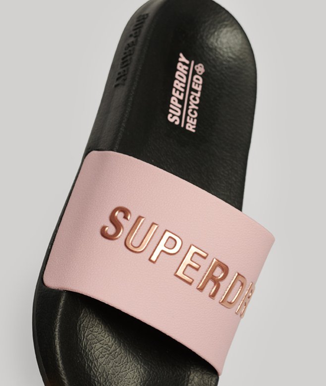 superdry Chanclas de piscina veganas con logotipo Code Tienda de fábrica