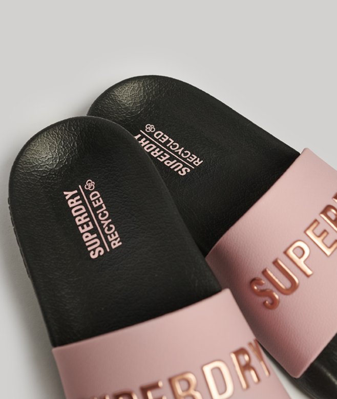 superdry Chanclas de piscina veganas con logotipo Code Tienda de fábrica