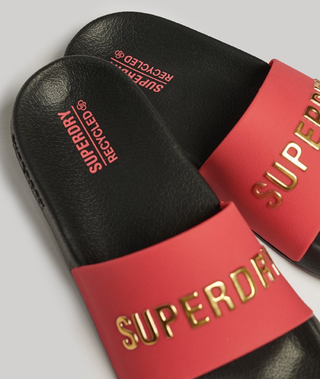 superdry Chanclas de piscina veganas con logotipo Code Ahorra y exporta