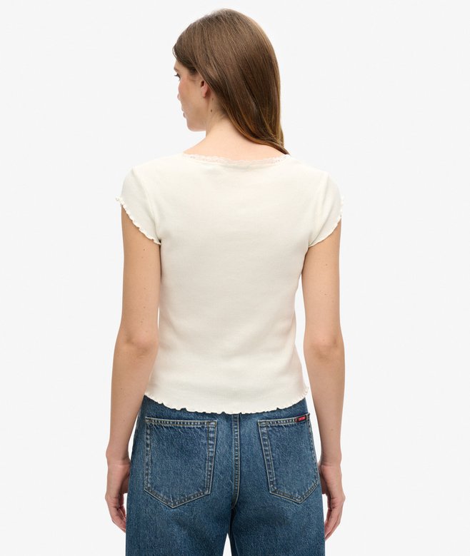 superdry Camiseta de tirantes con ribete de encaje Athletic Essentials Tienda