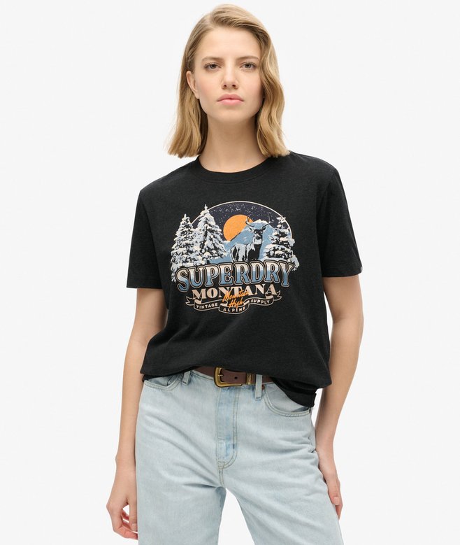 superdry Camiseta de corte relajado Travel Souvenir