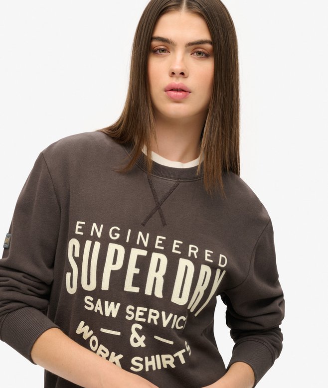 superdry Sudadera extragrande con aplicación Workwear Últimos 2 días