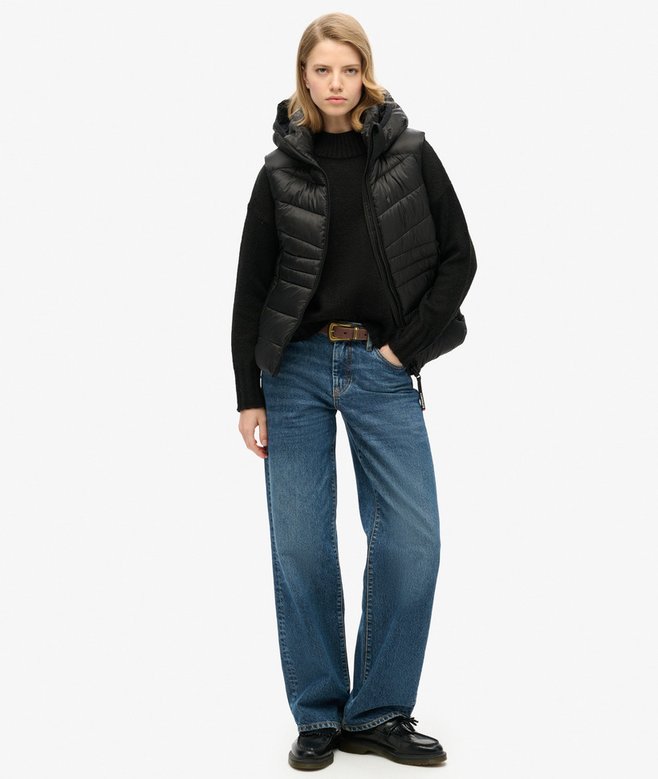 superdry Chaleco acolchado con capucha Fuji Último día