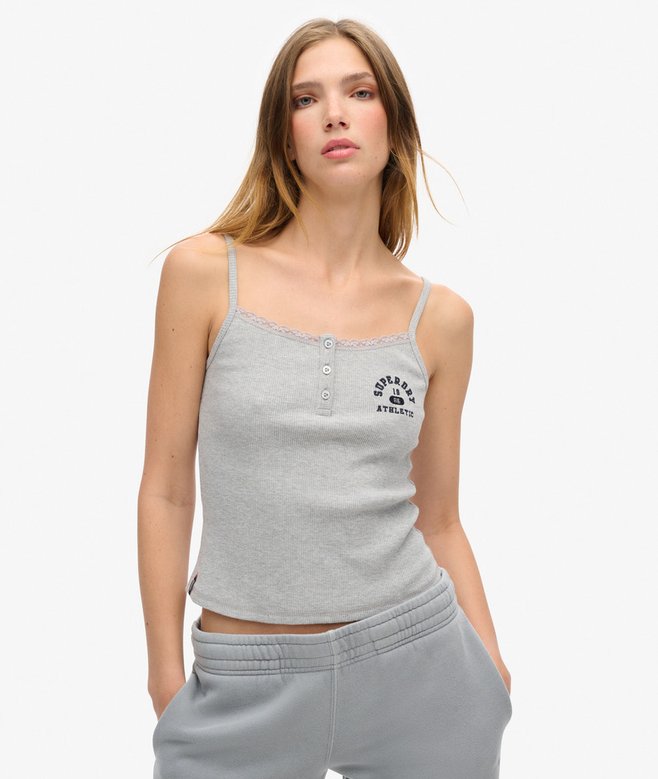 superdry Camiseta de tirantes gráfica con botones Athletic Essentials Precio de fábrica