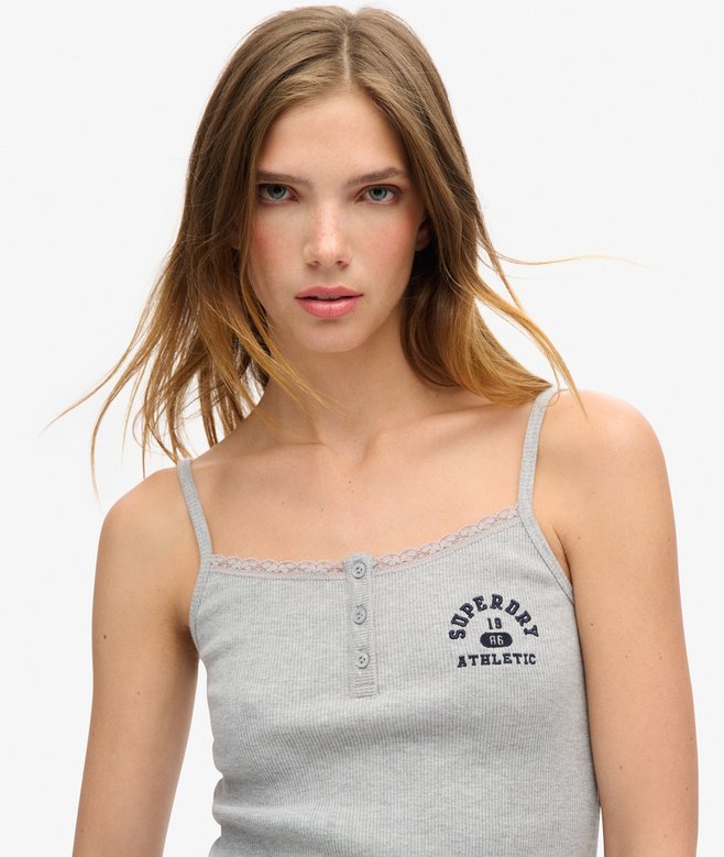 superdry Camiseta de tirantes gráfica con botones Athletic Essentials Precio de fábrica