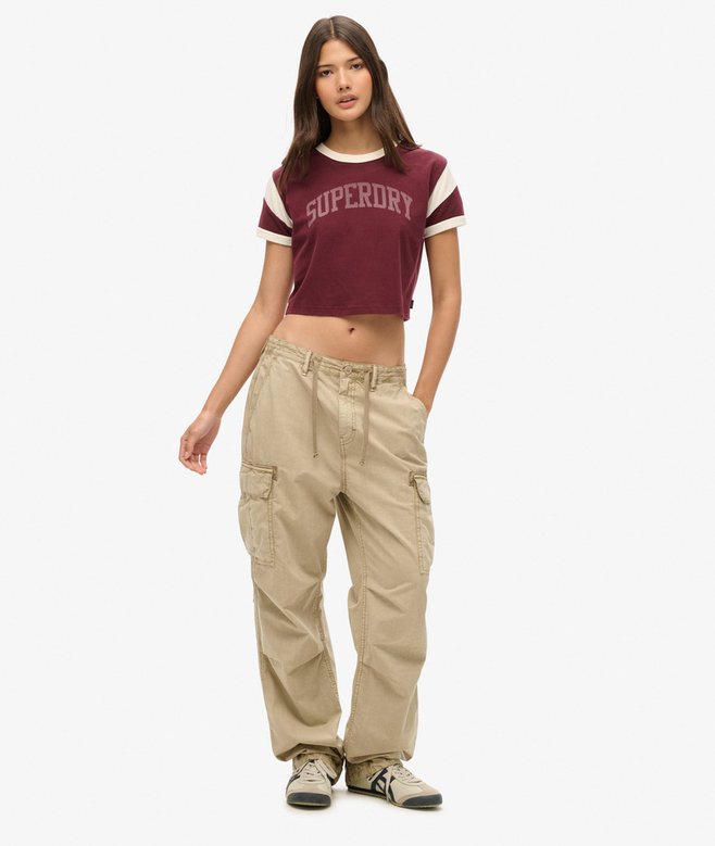 superdry Pantalones cargo de talle bajo Para