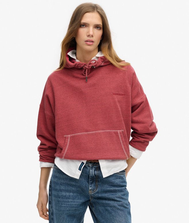 superdry Sudadera sobreteñida con capucha y logotipo Essential Promoción trimestral