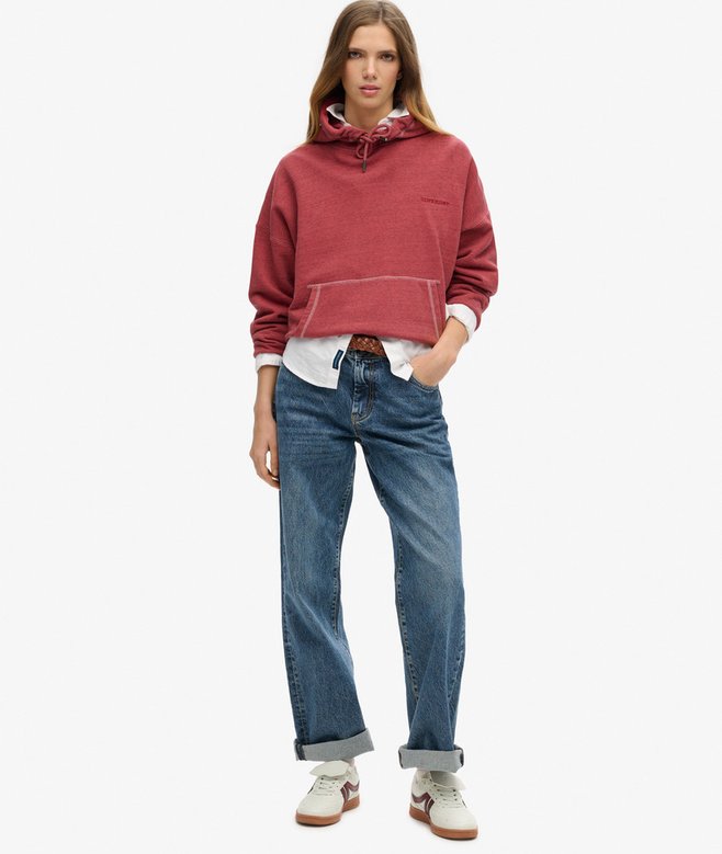 superdry Sudadera sobreteñida con capucha y logotipo Essential Promoción trimestral