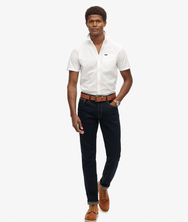 superdry Camisa Oxford de manga corta Premium University Grandes descuentos