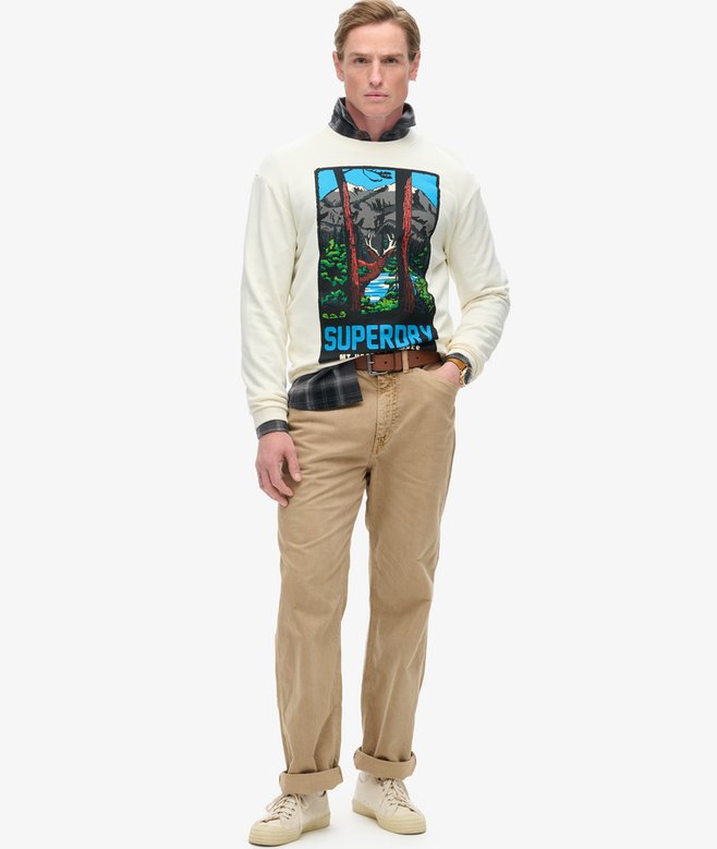 superdry Sudadera gráfica con cuello redondo Travel Postcard Tienda de fábrica