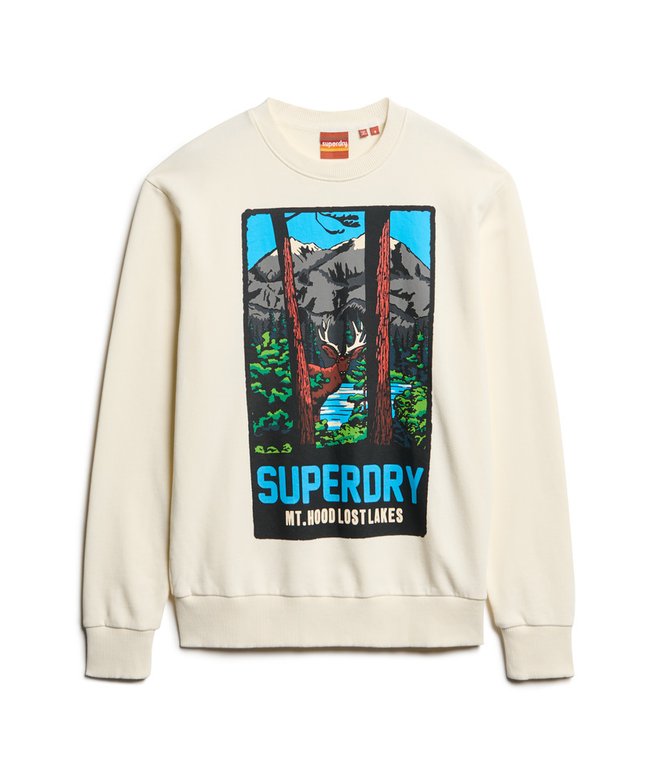 superdry Sudadera gráfica con cuello redondo Travel Postcard Tienda de fábrica