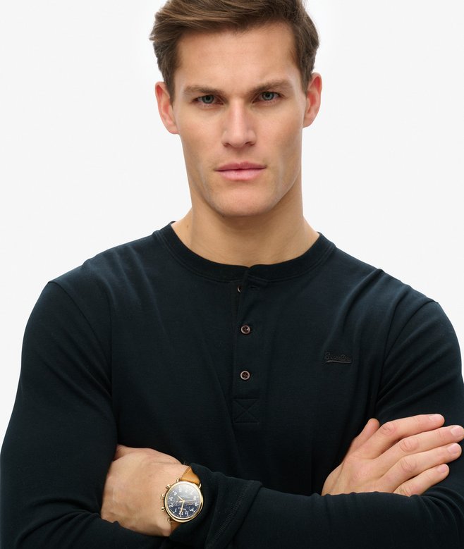 superdry Camisa con media botonadura y logotipo Vintage Logo bordado Precios de Black Friday