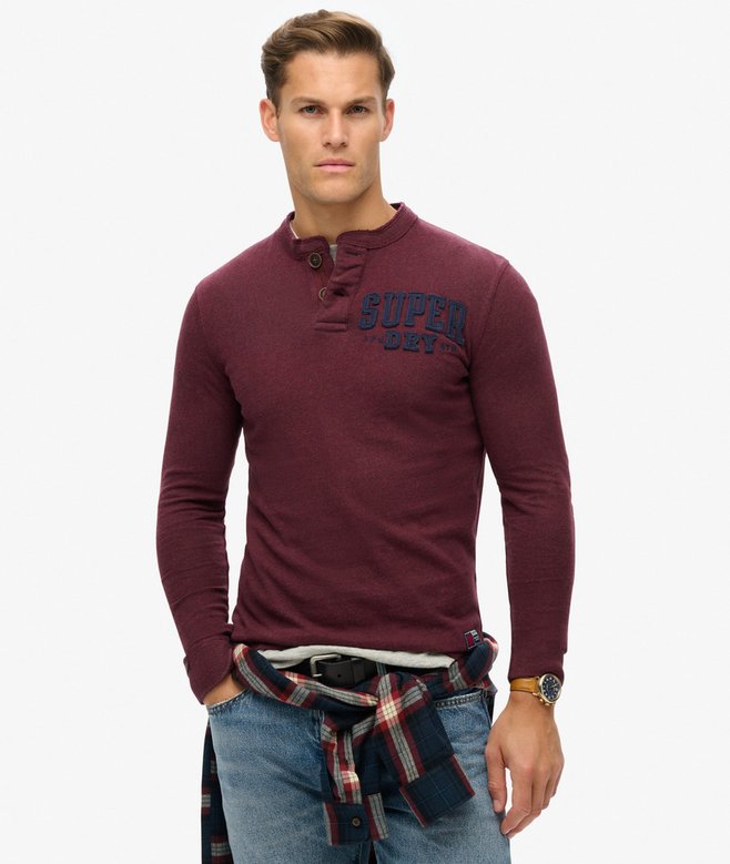 superdry Camiseta con cuello panadero de manga larga Vintage Athletic